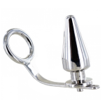 metalni plug sa prstenom za penis