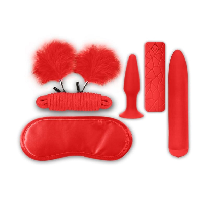bdsm set za parove plug, vibrator, maska za oči, uže za vezanje